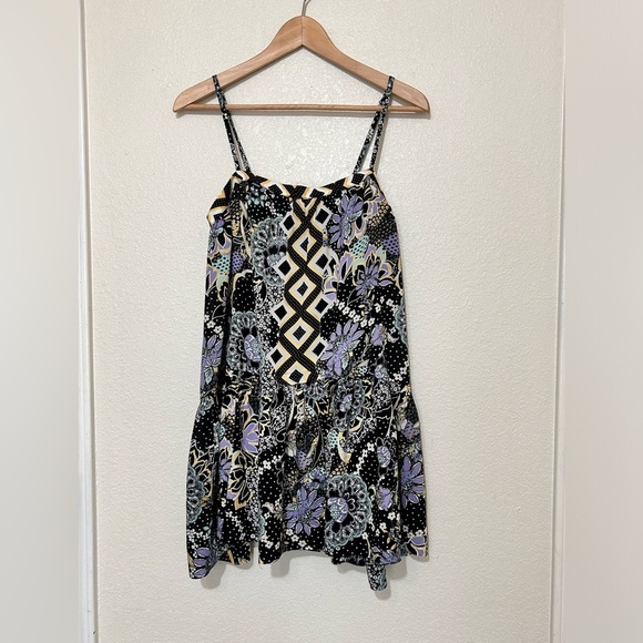 Free People Black and White Spaghetti Strap Mini Sundress - Picture 2 of 9